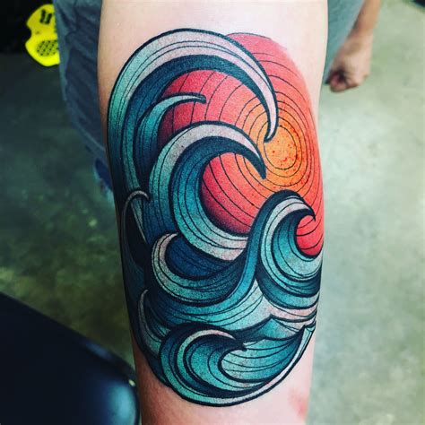 meaning wave tattoo|traditional tattoo waves.